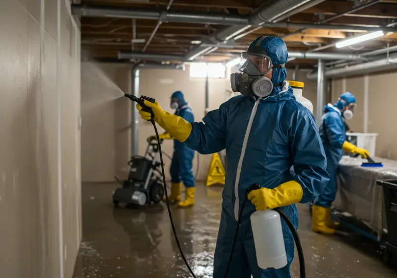 Basement Sanitization and Antimicrobial Treatment process in Wood County, OH